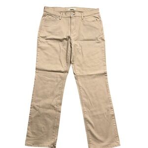 Levis 505 Jeans Women 33 ACT35W 31.5L Khaki Stretch Mid Rise Straight Normcore